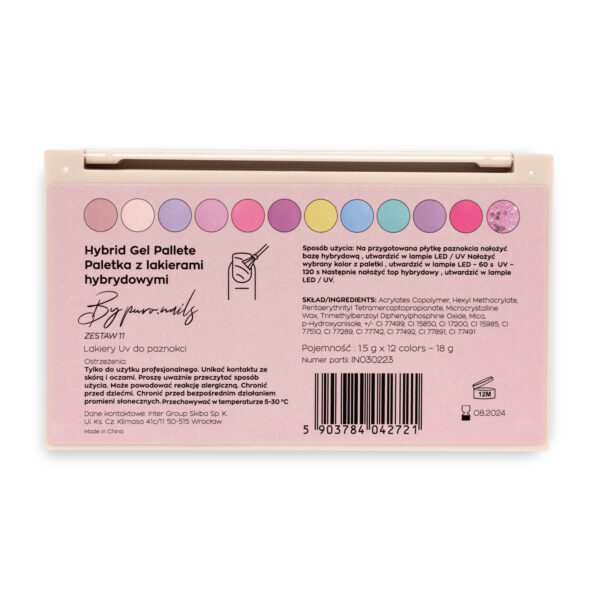 MANI KING Paleta z 12 lakierami hybrydowymi by puro.nails – Zestaw 11